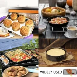 MINKUROW Plaque À Patisserie + Grille De Refroidissement, 26,5 X 20 X 2,5 Cm Plaque De Four Universelle En Acier Inoxydable Plaque De Cuisson Rectangulaire -Bransch Magasin 85961250 5