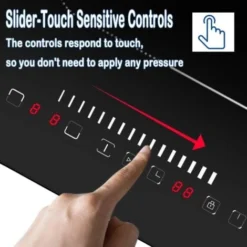 Plaque à Induction, Karinear Plaque De Cuisson 2 Feux, Table De Cuisson électrique Encastrable, 3500 W, Verre Noir -Bransch Magasin 86735181 5