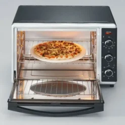 Mini Four Chaleur SEVERIN TO2058 Tournante 42 L, Pierre A Pizza Et Tournebroche, Four Posable 1 800 W, Minuteur 120 Min, Noir/In -Bransch Magasin 87487392 4