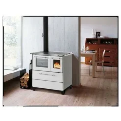 Cuisinière à Bois Royal Palazzetti New Betty 3.5 Blanche -Bransch Magasin 88181124 3
