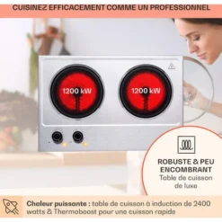 Plaque De Cuisson Double - Klarstein Ramsey - 2400w - 11 Niveaux - Vitrocéramique - Argent 7 Plaque De Cuisson Double - Klarstein Ramsey - 2400w - 11 Niveaux - Vitrocéramique - Argent -Bransch Magasin 88266907 3 1