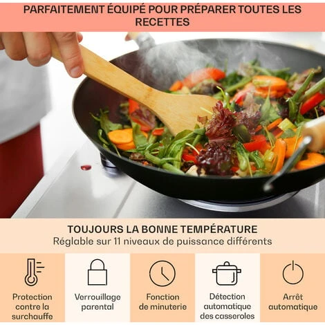 Plaque De Cuisson Double - Klarstein Ramsey - 2400w - 11 Niveaux - Vitrocéramique - Argent 5 Plaque De Cuisson Double - Klarstein Ramsey - 2400w - 11 Niveaux - Vitrocéramique - Argent – Image 5