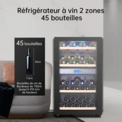 Kalamera Cave A Vin 45 Bouteilles, 120 Litres, Noir, KRC-120BFG -Bransch Magasin 90262830 4