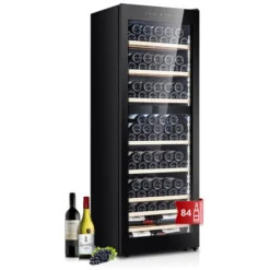 Kalamera Cave A Vin 84 Bouteilles, 266 Litres, Noir, KRC-266BFG