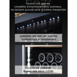 Kalamera Cave A Vin 84 Bouteilles, 266 Litres, Noir, KRC-266BFG -Bransch Magasin 90262831 4