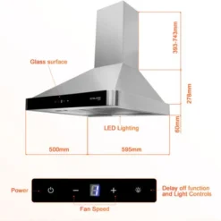 Gasland Chef PR60SS Hotte Aspirante 60cm à Recyclage Hotte Aspirante Silencieuse évacuation D'air 488 M³/h 3 Niveaux Touch Control Montage Mural Hotte Aspirante Avec Filtre Inox Argent écrans De Verre 9 Gasland Chef PR60SS Hotte Aspirante 60cm à Recyclage Hotte Aspirante Silencieuse évacuation D'air 488 M³/h 3 Niveaux Touch Control Montage Mural Hotte Aspirante Avec Filtre Inox Argent écrans De Verre -Bransch Magasin 90636102 5
