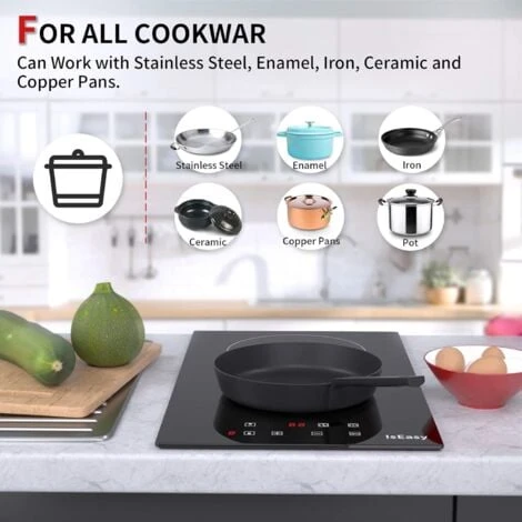 Plaque Vitrocéramique 2 Feux, Plaque De Cuisson En Vitrocéramique 2 Foyers Encastrable Plaque 2 Feux - 3000W, 29cm 4 Plaque Vitrocéramique 2 Feux, Plaque De Cuisson En Vitrocéramique 2 Foyers Encastrable Plaque 2 Feux - 3000W, 29cm – Image 4