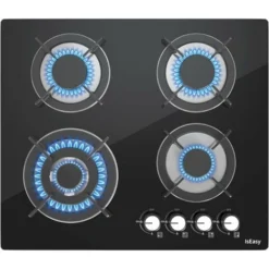 Plaque De Cuisson Gaz 4 Feuxs, Plaque Gaz 4 Feux, Plaque à Gaz - Cuisinière Encastrable - Gaz Ville Et Bouteille (4 Brûleurs - Verre)