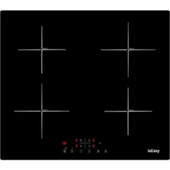 Plaque à Induction 4 Foyers, Plaque De Cuisson Induction Encastrable - 7600W, 4 Boosters, Minuterie, Fonction Muet