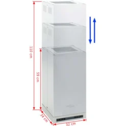 Hotte îlot Avec écran Tactile LCD Et Capteur 756 M³ / H LED VidaXL 8 Hotte îlot Avec écran Tactile LCD Et Capteur 756 M³ / H LED VidaXL -Bransch Magasin 9189712 4