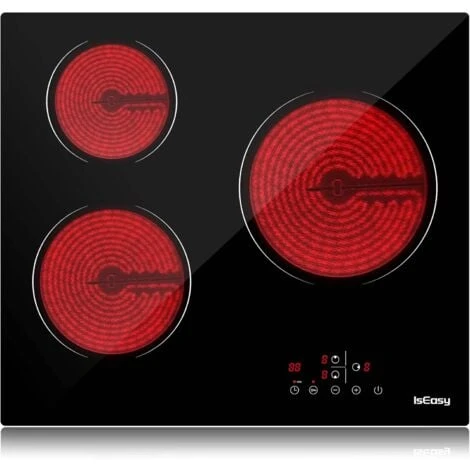 Plaque Vitrocéramique 3 Feux, Table De Cuisson Vitrocéramique 3 Foyers Encastrable Plaque 3 Feux- 5500W, 60cm, Autarkic, Tactile, Minuteur, Verre-céramique 1 Plaque Vitrocéramique 3 Feux, Table De Cuisson Vitrocéramique 3 Foyers Encastrable Plaque 3 Feux- 5500W, 60cm, Autarkic, Tactile, Minuteur, Verre-céramique