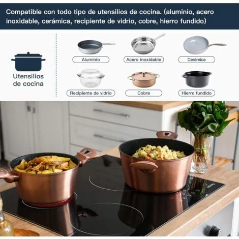 Plaque Vitrocéramique 3 Feux, Table De Cuisson Vitrocéramique 3 Foyers Encastrable Plaque 3 Feux- 5500W, 60cm, Autarkic, Tactile, Minuteur, Verre-céramique 3 Plaque Vitrocéramique 3 Feux, Table De Cuisson Vitrocéramique 3 Foyers Encastrable Plaque 3 Feux- 5500W, 60cm, Autarkic, Tactile, Minuteur, Verre-céramique – Image 3