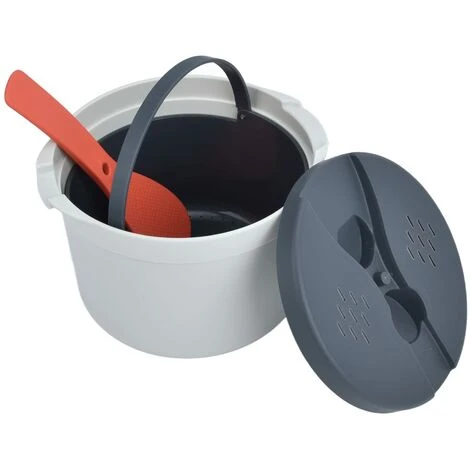 Bol De Cuisson Au Riz Grand Bol Pour Micro-ondes, 2L Cuiseur à Pâtes Cuiseur à Vapeur Avec Couvercle Et Cuillère, Batterie De Cuisine Au Micro-ondes Pour Quinoa, Poulet, Avoine Et (Orange) 1 Bol De Cuisson Au Riz Grand Bol Pour Micro-ondes, 2L Cuiseur à Pâtes Cuiseur à Vapeur Avec Couvercle Et Cuillère, Batterie De Cuisine Au Micro-ondes Pour Quinoa, Poulet, Avoine Et (Orange)