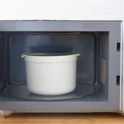Bol De Cuisson Au Riz Grand Bol Pour Micro-ondes, 2L Cuiseur à Pâtes Cuiseur à Vapeur Avec Couvercle Et Cuillère, Batterie De Cuisine Au Micro-ondes Pour Quinoa, Poulet, Avoine Et (Vert) -Bransch Magasin 95346827 3