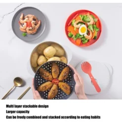 Récipient Vapeur Pour Micro-Ondes, Multicouche Pour éviter Les Brûlures Double Oreille Poignée Empilable 2 Litres Cuisine Micro-Ondes Cuiseur à Légumes Sans Danger Pour La Cuisine 8 Récipient Vapeur Pour Micro-Ondes, Multicouche Pour éviter Les Brûlures Double Oreille Poignée Empilable 2 Litres Cuisine Micro-Ondes Cuiseur à Légumes Sans Danger Pour La Cuisine -Bransch Magasin 95346931 4