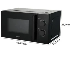 Micro-ondes OCEANIC MO20B8 Noir L 45,45 X H26,1 X P35,3 Cm - 20L -Bransch Magasin 96277175 3