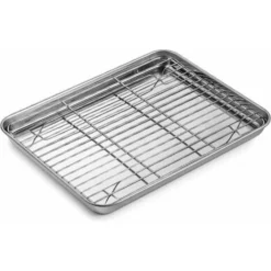 Plaque De Cuisson Avec Grille De Refroidissement, Acier Inoxydable Plaque De Cuisson Rectangulaire Plaque De Four Et Grille De Refroidissement Pour La Cuisson Plaque De Cuisson 40,5 30,5 2,5 Cm 7 Plaque De Cuisson Avec Grille De Refroidissement, Acier Inoxydable Plaque De Cuisson Rectangulaire Plaque De Four Et Grille De Refroidissement Pour La Cuisson Plaque De Cuisson 40,5 30,5 2,5 Cm -Bransch Magasin 97519682 3