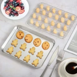 Plaque De Cuisson Avec Grille De Refroidissement, Acier Inoxydable Plaque De Cuisson Rectangulaire Plaque De Four Et Grille De Refroidissement Pour La Cuisson Plaque De Cuisson 40,5 30,5 2,5 Cm 9 Plaque De Cuisson Avec Grille De Refroidissement, Acier Inoxydable Plaque De Cuisson Rectangulaire Plaque De Four Et Grille De Refroidissement Pour La Cuisson Plaque De Cuisson 40,5 30,5 2,5 Cm -Bransch Magasin 97519682 5