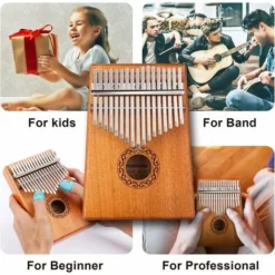 Thumb Piano 17 Touches Thumb Piano, Thumb Piano Instrument Portable Finger Piano Pour Enfants Adultes Débutants, Cadeau D'anniversaire Idéal, Saint Valentin Ou Nol -Bransch Magasin 97636675 4