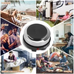 220V 500W Mini Plaque De Cuisson électrique, Portable Plaques De Cuisson Chauffant, Réchauffeur De Plaque De Chauffage De Poêle électrique, Portable Mini Domestique Pour Bureau, Cuisine (prise EU) HAR -Bransch Magasin 98524924 3