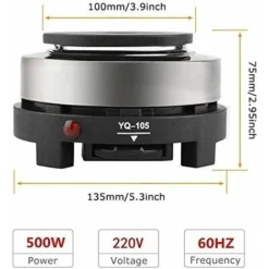 220V 500W Mini Plaque De Cuisson électrique, Portable Plaques De Cuisson Chauffant, Réchauffeur De Plaque De Chauffage De Poêle électrique, Portable Mini Domestique Pour Bureau, Cuisine (prise EU) HAR -Bransch Magasin 98524924 5