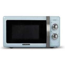 SCHNEIDER SMW20VMBL Micro Ondes Vintage Monofonction 20 Litres 700 Watts Coloris Bleu